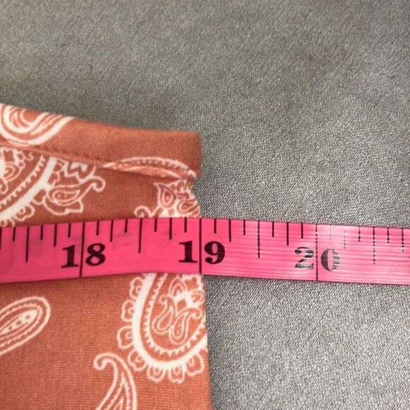 Papermoon Paisley Print Tank Top Orange Strappy Back Medium Petite NWT Boho - Picture 8 of 9